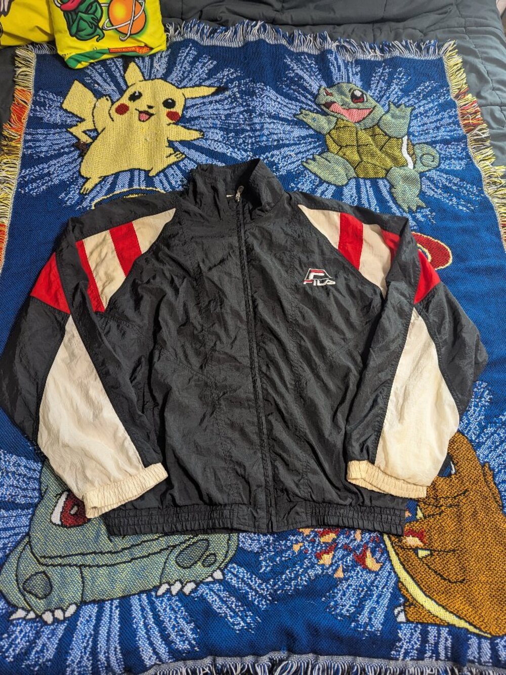 Vintage FILA Zip Up Track Jacket Windbreaker sz XL